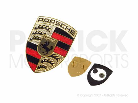 Porsche Hood Badge / Emblem Crest Kit - Gold Type BOD 996 559 211 KIT / BOD 996 559 211 KIT / BOD-996-559-211-KIT / 996.559.211 / 996559211