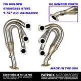 911 RSR Style Stainless Steel Exhaust Header Set - 1-3/4 in. (44.5mm) O.D. Primaries Part Numbers: EXH 911 RSR HS 134 PMS / EXH.911.RSR.HS.134.PMS / EXH911RSRHS134PMS / EXH 911 HS RSR PMS 1 75 / EXH.911.HS.RSR.PMS.1.75 / EXH911HSRSRPMS175
