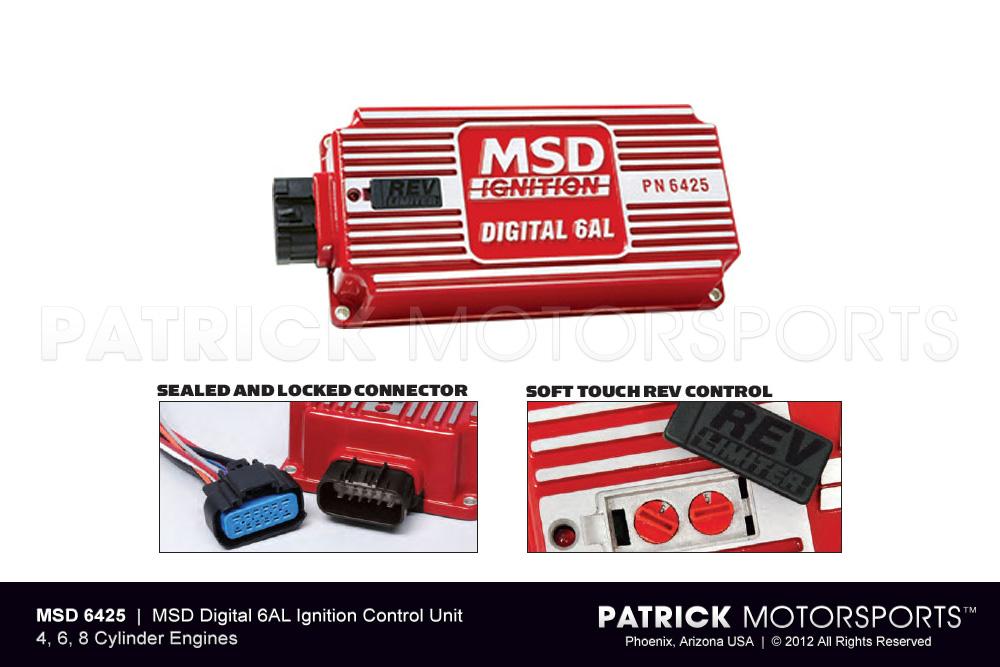 MSD Digital 6AL 6425 CD Ignition Control Box - Adjustable Rev