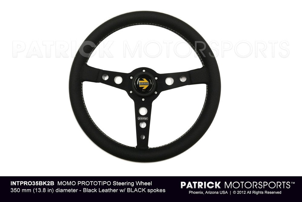 Momo Prototipo Steering Wheel - Black (INT PRO35BK2B) – PATRICK