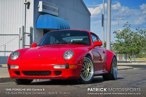 Guards Red 1998 993 Carrera S Varioram to 3.8L Euro RS Engine Upgrade Conversion