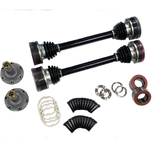 914 Rear Carrera Axle Drive Shaft and 5 Stud Wheel Flange Conversion Set To Porsche 914 With (1975 - 1985) 915 Transmissions (DRI 914 332 911 915 68 PMS)