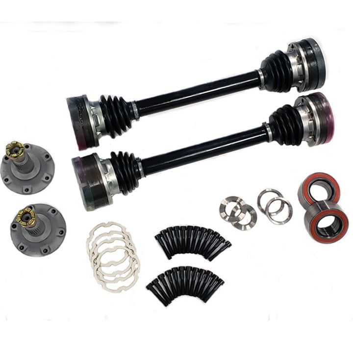 BACK ORDER 914 Rear Carrera Axle Drive Shaft and 5 Stud Wheel Flange Conversion Set To Porsche 914 With (1975 - 1985) 915 Transmissions (DRI 914 332 911 915 68 PMS)