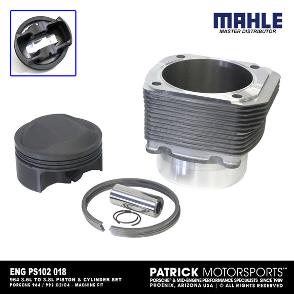 Mahle Motorsports Porsche 964 3.6L To 3.8L Piston And Cylinder Set Machine Fit For 964 And 993 Engines (ENG PS102 018)