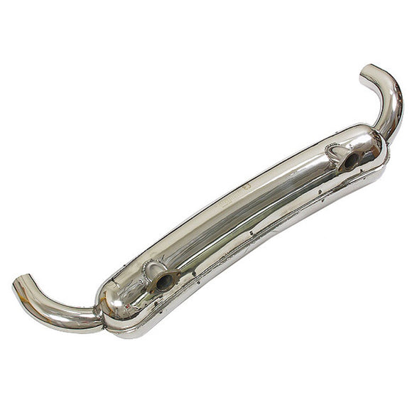 Porsche 911 Sport Exhaust Muffler - Polished Stainless Steel - 70mm Dual Tail Pipes (EXH 911 111 025 01 DPS)