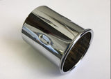 Straight Cut Chrome Exhaust Tip For 60mm Exhaust Pipe For Porsche 911