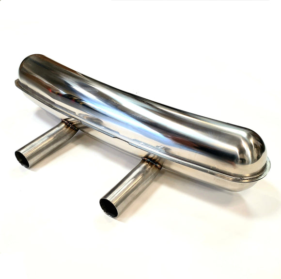 BACK-ORDER - 911 RS Stainless Steel Sport Muffler For 911 G Body - Dual Inlet and Outlet (EXH 911 RS SM SS G PMS)