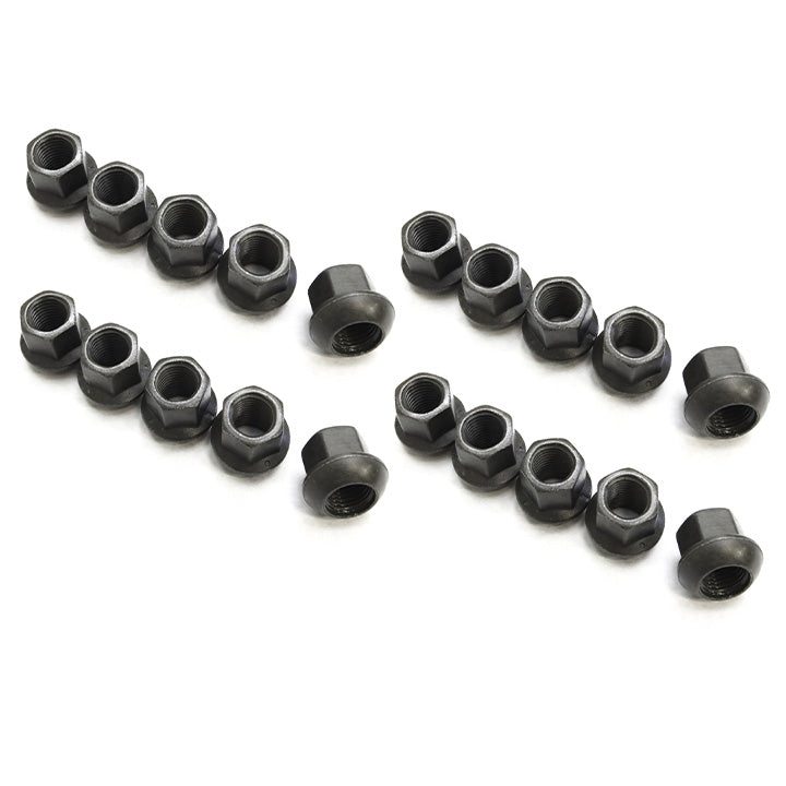 ACCESSORIES PLUS 20pc 1/2" Open Lug Nuts – Cone Seat, 3/4" Hex, Zinc Plated – AP-1304