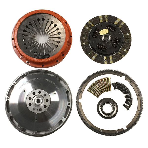 Porsche 911 3.2L DME 225mm To 915 5 Speed Flywheel and Clutch Conversion Package (PKG 915 225 32DME CF LW PMS)
