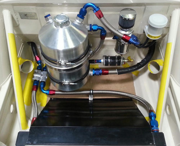 Bull Boost Performance Oil Catch Can Kit - 3/8 10mm Breather Tank Air Filtered Universal