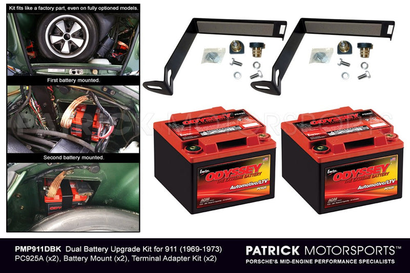 Odyssey Dual Battery Upgrade Kit For Porsche 911 1969 - 1973 / ELE 911 DBK PMS / ELE 911 DBK PMS / PMP 911DBK / PMP-911DBK / PMP.911DBK / PMP911DBK