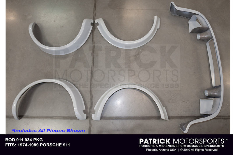 1976 Porsche 911 / 934 Front Bumper and Fenders Package BOD 911 934 PKG / BOD911934PKG / BOD.911.934.PKG / BOD 911 934 PKG / BOD-911-934-PKG