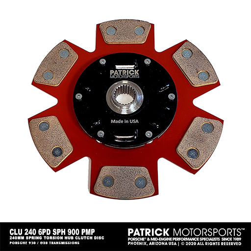 Porsche 911 930 G50 Transmission 240mm 6 Puck Pad Button Disc For Race / Sport (CLU 240 6PD SPH 900 PMS)