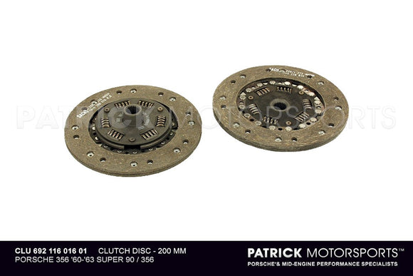 Porsche 356 200mm Clutch Disc CLU 692 116 016 01 / CLU 692 116 016 01 / CLU-692-116-016-01 / CLU.692.116.016.01 / CLU69211601601