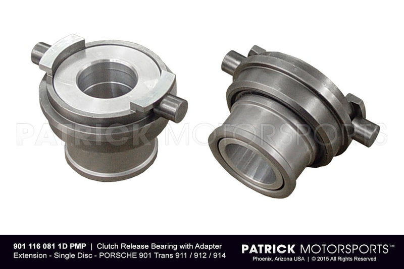 Clutch Release Bearing With Adapter Extension / Quarter Master 5.50 Inch Dia. Single Disc Clutch To Porsche 901 Transaxle / Porsche 911 / 912 / 914 CLU 901 116 081 1D PMS / CLU 901 116 081 1D PMS / CLU-901-116-081-1D-PMS / CLU.901.116.081.1D.PMS / CLU9011160811DPMS