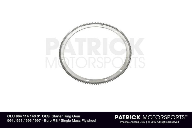 Starter Ring Gear - For Euro RS / Single-Mass Flywheel CLU 964 114 143 31 / CLU 964 114 143 31 / CLU-964-114-143-31 / CLU.964.114.143.31 / CLU96411414331