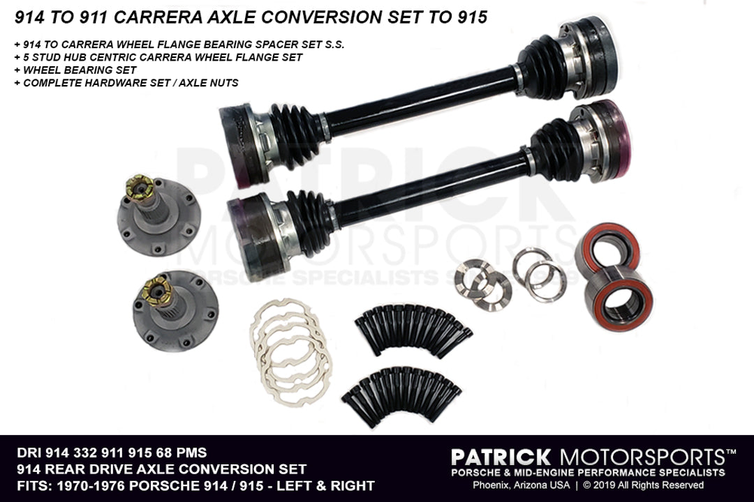 NEW STOCK! 914 Rear Carrera Axle Drive Shaft and 5 Stud Wheel