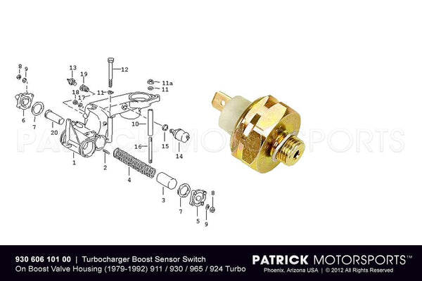 Turbocharger Boost Pressure Switch ELE 930 606 101 00 / ELE 930 606 101 00 / ELE-930-606-101-00 / ELE.930.606.101.00 / ELE93060610100