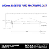 100mm Ni-Resist Ring Set For Porsche 911 / 930 (ENG NI RESIST 100MM PMS)