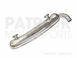 1965-1973 Porsche 911 2.0L to 2.4L Exhaust Muffler - Dual Inlet - Single Outlet 70mm - Stainless Steel - Dansk EXH 911 111 025 00 PS / EXH 911 111 025 00 PS / EXH-911-111-025-00-PS / EXH.911.111.025.00.PS / 91111102500