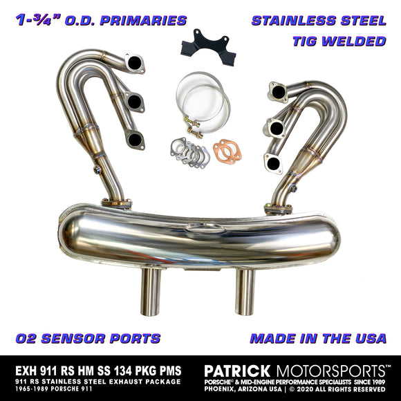 911 RS Style Stainless Steel Exhaust Package With 1-3/4
