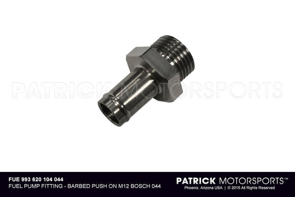 Fuel Pump Fitting - Barbed Push On M12 Bosch 044 FUE 993 620 104 044 / FUE 993 620 104 044 / FUE-993-620-104-044 / FUE.993.620.104.044 / FUE993620104044