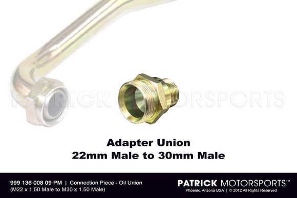 Connection Piece - Engine Oil Union Fitting - 22mm Male To 30mm Male HAR 999 136 008 09 PMP / HAR 999 136 008 09 PMP / HAR-999-136-008-09-PMP / HAR.999.136.008.09.PMP / HAR99913600809PMP