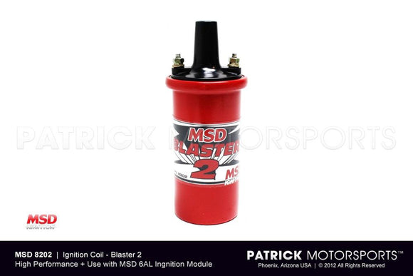 Ignition Coil - Blaster 2 - High Performance - Red Body - MSD IGN MSD 8202 / IGN MSD 8202 / IGN-MSD-8202 / IGN.MSD.8202 / IGNMSD8202 / MSD 8202 / MSD-8202 / MSD8202