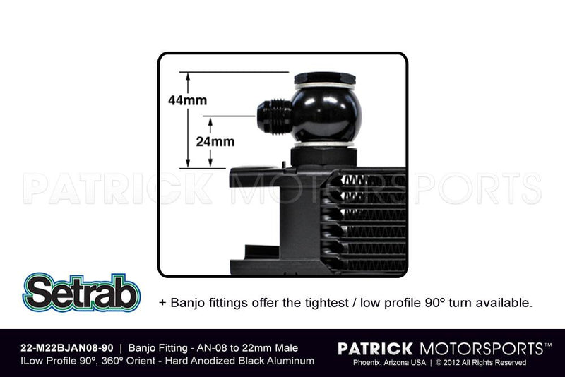 Banjo Fitting - AN-08 - Low Profile 90º OIL SET 22 M22BJAN08 90 / OIL SET 22 M22BJAN08 90 / OIL-SET-22-M22BJAN08-90 / OIL.SET.22.M22BJAN08.90 / OILSET22M22BJAN0890
