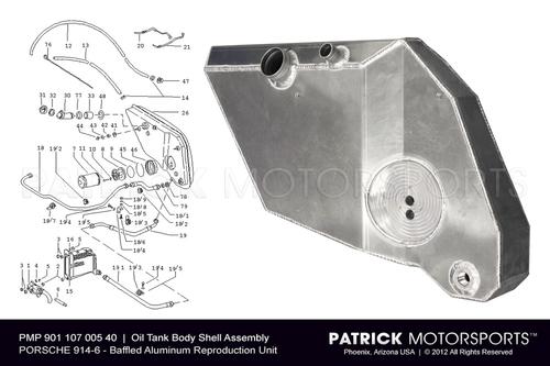 914-6 Engine Oil Tank Body Shell Assembly - RepRoduction Dry Sump Conversion OIL 901 107 005 40 PMS / OIL 901 107 005 40 PMS / OIL-901-107-005-40-PMS / OIL.901.107.005.40.PMS / OIL90110700540PMS / 901 107 005 40 / 901-107-005-40 / 901.107.005.40 / 90110700540