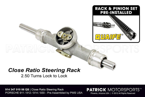 Quick Ratio Steering Rack Assembly Porsche 911 / 912 914 930 SUS 914 347 010 06 QS PMS / SUS 914 347 010 06 QS PMS / SUS-914-347-010-06-QS-PMS / SUS.914.347.010.06.QS.PMS / 91434701006