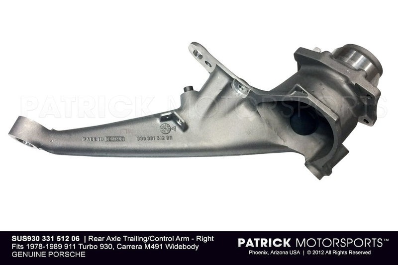 Rear Axle Trailing Arm - Right 1978-1989 Porsche 911 Turbo 930 / SUS 930 331 512 06 / SUS 930 331 512 06 / SUS-930-331-512-06 / 930.331.512.06 / 93033151206