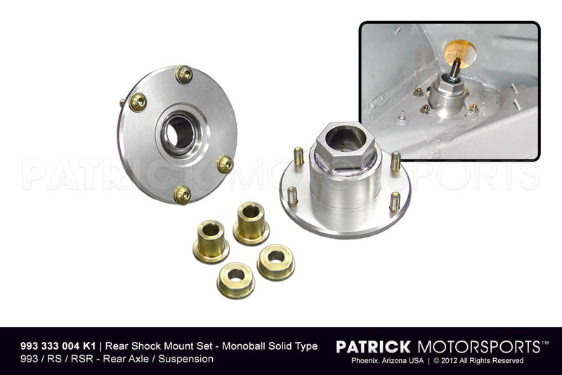 993 Rear Shock Mount Kit - Solid Monoball RS RSR SUS 993 333 004 K1 / SUS 993 333 004 K1 / SUS-993-333-004-K1 / 993.333.004.K1 / 993333004K1