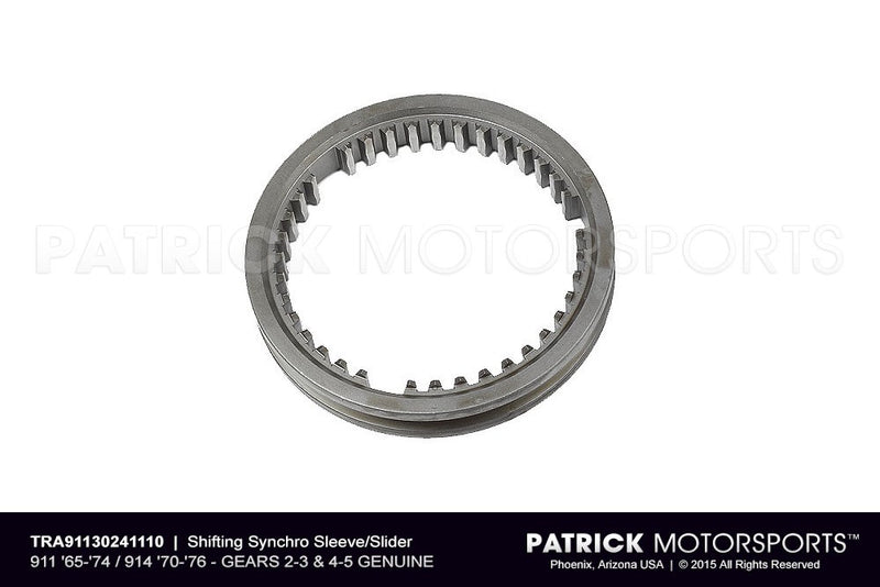 Slider - Shifting Synchro Sleeve 1965-1977 / Porsche 911 / 914 - Gears 2nd - 3rd and 4th - 5th TRA 911 302 411 10 / TRA 911 302 411 10 / TRA-911-302-411-10 / TRA.911.302.411.10 / TRA91130241110