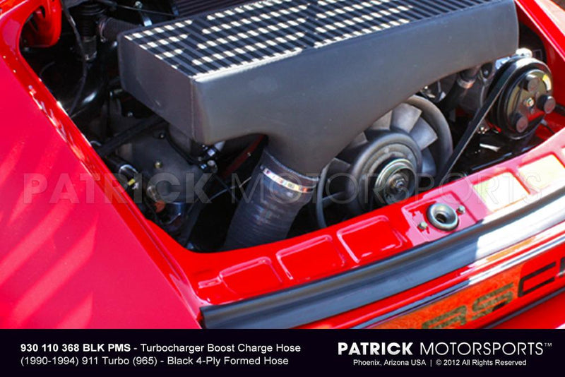 Turbocharger Boost Charge Hose 1990-1994 / Porsche 964 Turbo 965 / - Black 4-Ply Formed Hose TUR 930 110 368 BLK PMP / TUR 930 110 368 BLK PMP / TUR-930-110-368-BLK-PMP / TUR.930.110.368.BLK.PMP / TUR930110368BLKPMP / Suitable Replacement for Porsche 930 110 368 01 / 930-110-368-01 / 930.110.368.01 / 93011036801