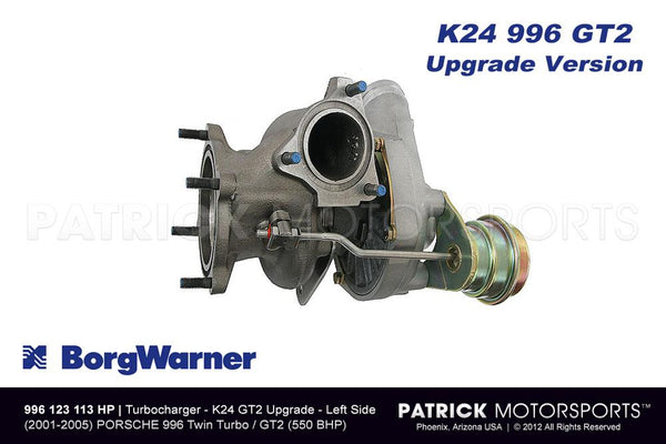 NEW STOCK! BorgWarner K24 Turbocharger Upgrade For Porsche 996 Turbo / 996  GT2 - Left Side (TUR 996 123 113 HP)